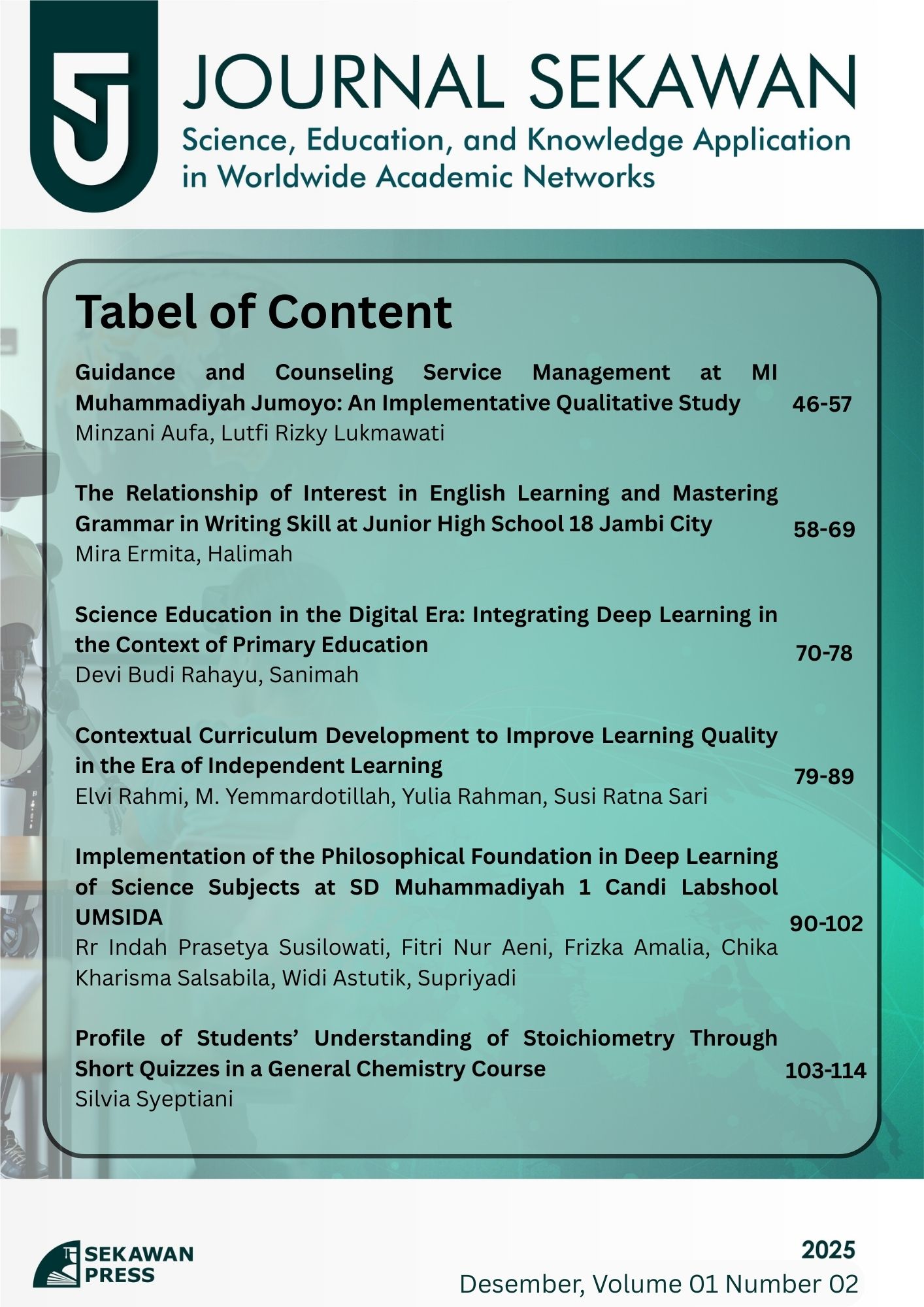 					View Vol. 1 No. 2 (2025): December
				